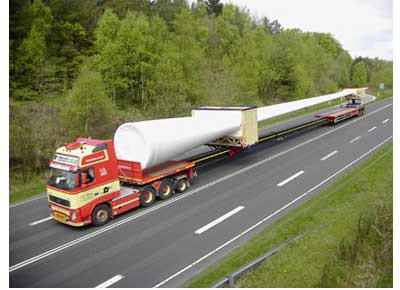 Windkraftanlage, Transport