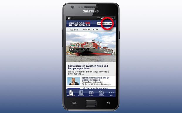 VerkehrsRundschau, mobil, Web-App, Android, Apple, Blackberry
