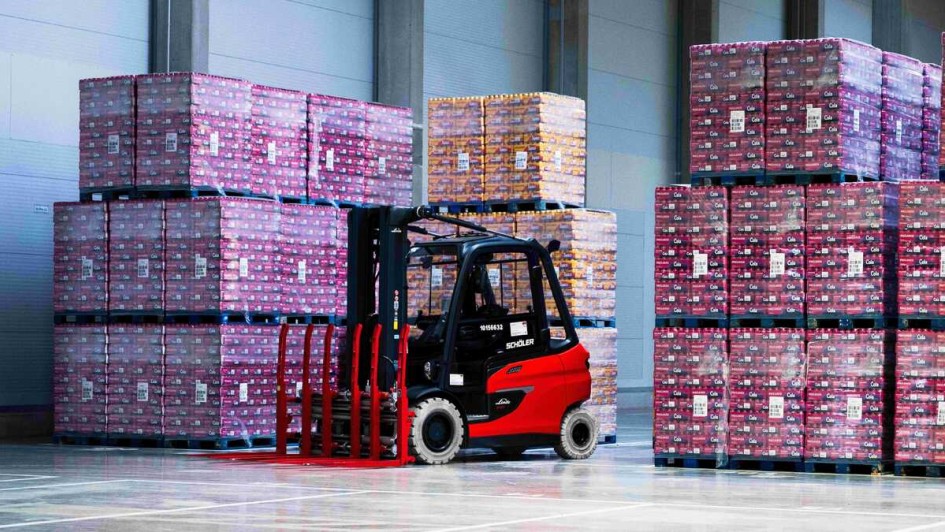 Schwerlast-Stapler im Paulaner Lager Olching