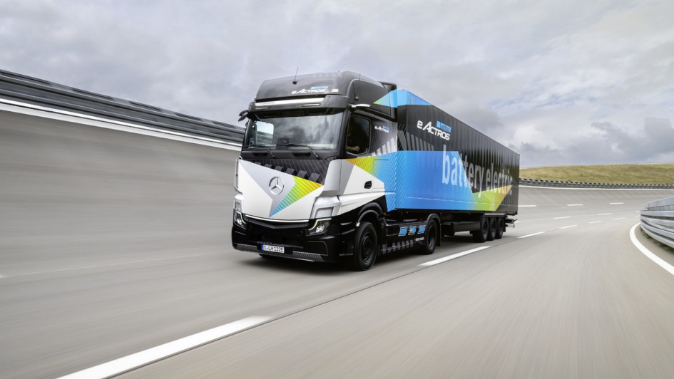 eActros Long Haul auf einer Teststrecke