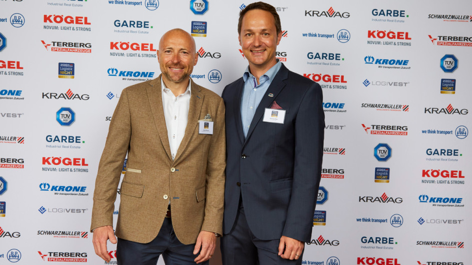 André Werner von R+V und Andreas Diez von Spedition Diez