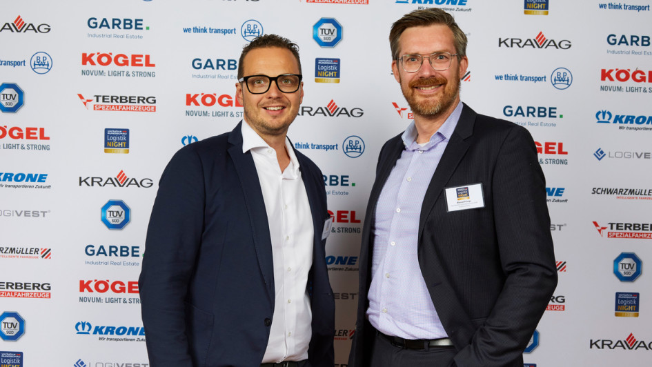 Andreas Rinnhofer von Inn-ovativ und Marcel Frings von der SVG Bundes-Zentralgenossenschaft Straßenverkehr