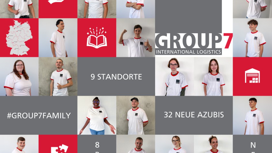 Gruppenfoto der Auszubildenden bei Group7