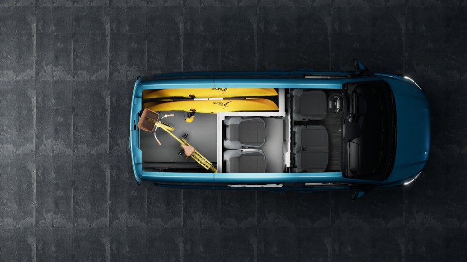 Ford E-Transit Custom Laderaum Querschnitt