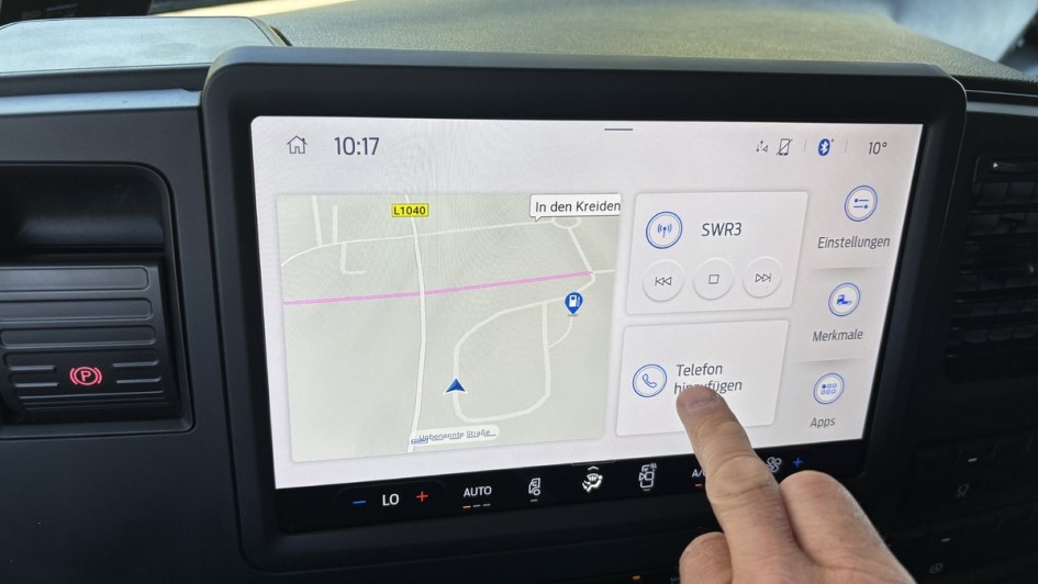 Ansicht des neuen Touchscreens in der Mittelkonsole beim Fors F-Max