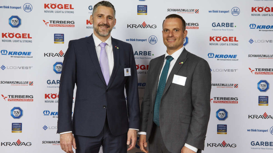 Logistik Night 2023: Gerd Bressnik und Jan Benz (beide Wilhelm Schwarzmüller)