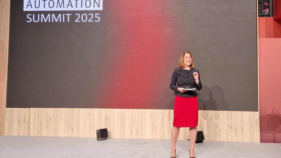 Ulrike Just, Executive Vice President Sales & Services Linde MH EMEA, auf dem Linde Automation Summit 2025