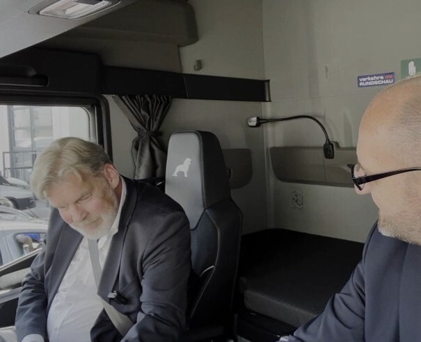 Sascha Hähnke im Logistik-Taxi 