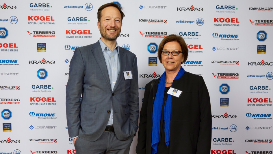 Niels Beuck und Jutta Knell vom Bundesverband Spedition und Logistik (DSLV)