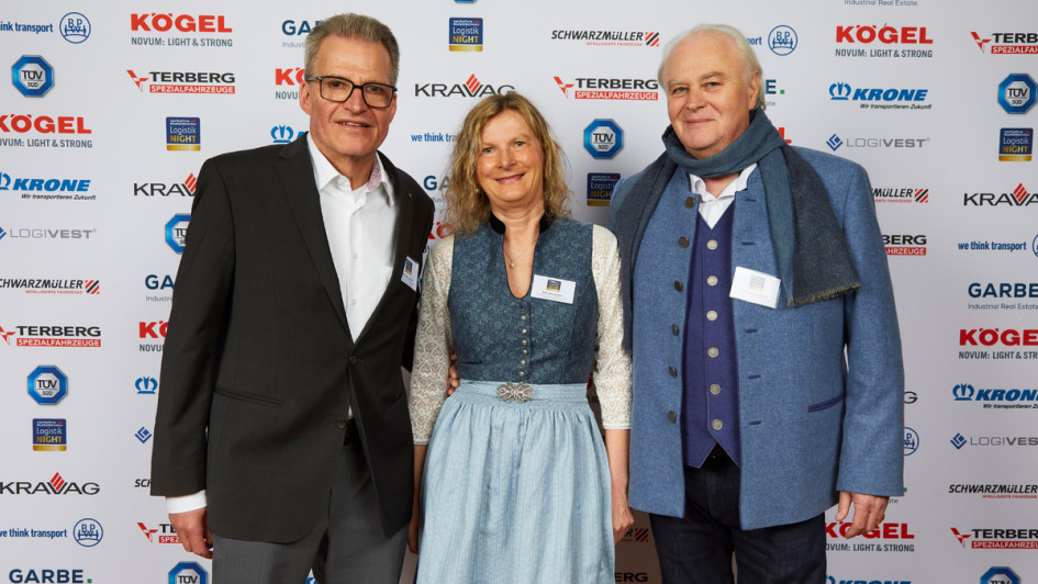 Sebastian Lechner, Anita Anwander, Wolfgang Anwander vom Landesverband Bayerischer Transport- und Logistikunternehmen (LBT)
