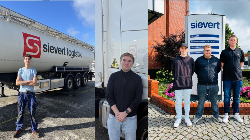 Zum Ausbildungsstart 2025 begrüßte die Sievert Logistik SE fünf Nachwuchskräfte an mehreren Standorten