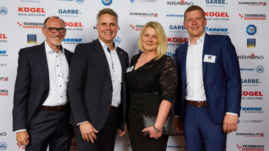 Udo Brestel, Oliver Bange, Christina Harneit und Florian Kolbe von TIP Trailer Services Germany (v.l.n.r.)