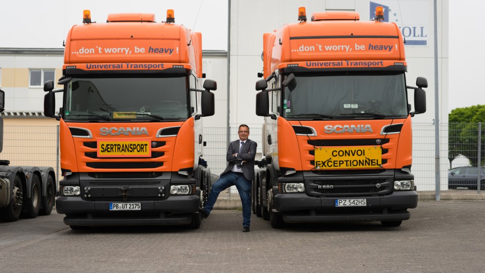 Geschäftsführer Universal Transport mit Lkw