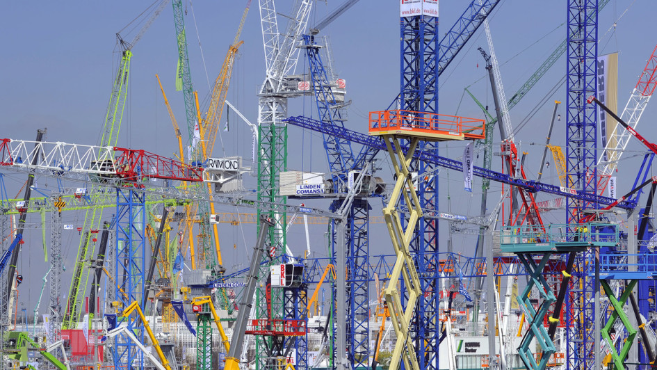 Bauma viele Kräne