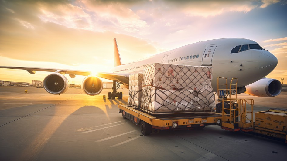 Flugzeug wird beladen